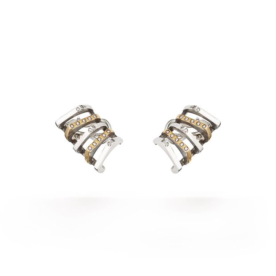 'Congiunzioni' 5 elements earrings with stones CONGIUNZIONI | OR5 CONPAGBR SQ32